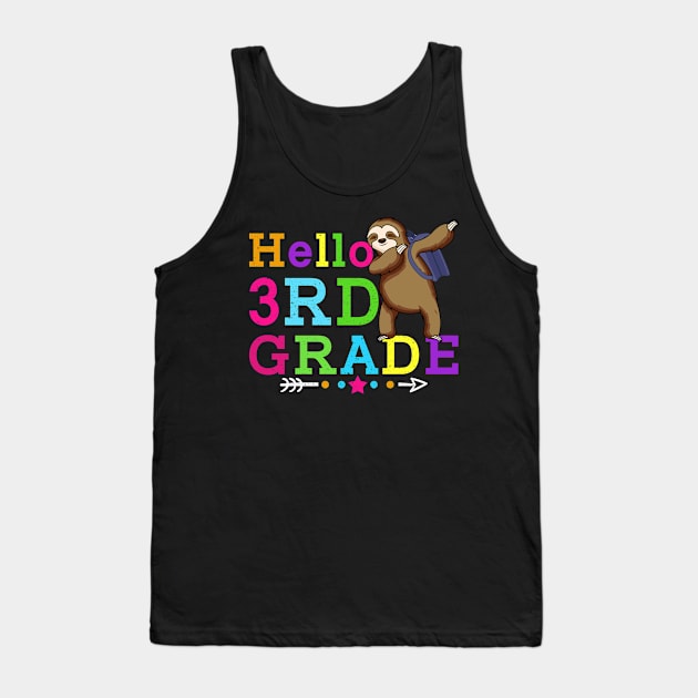 Sloth Hello 3rd Grade Teachers Kids Back to school Gifts Tank Top by kateeleone97023